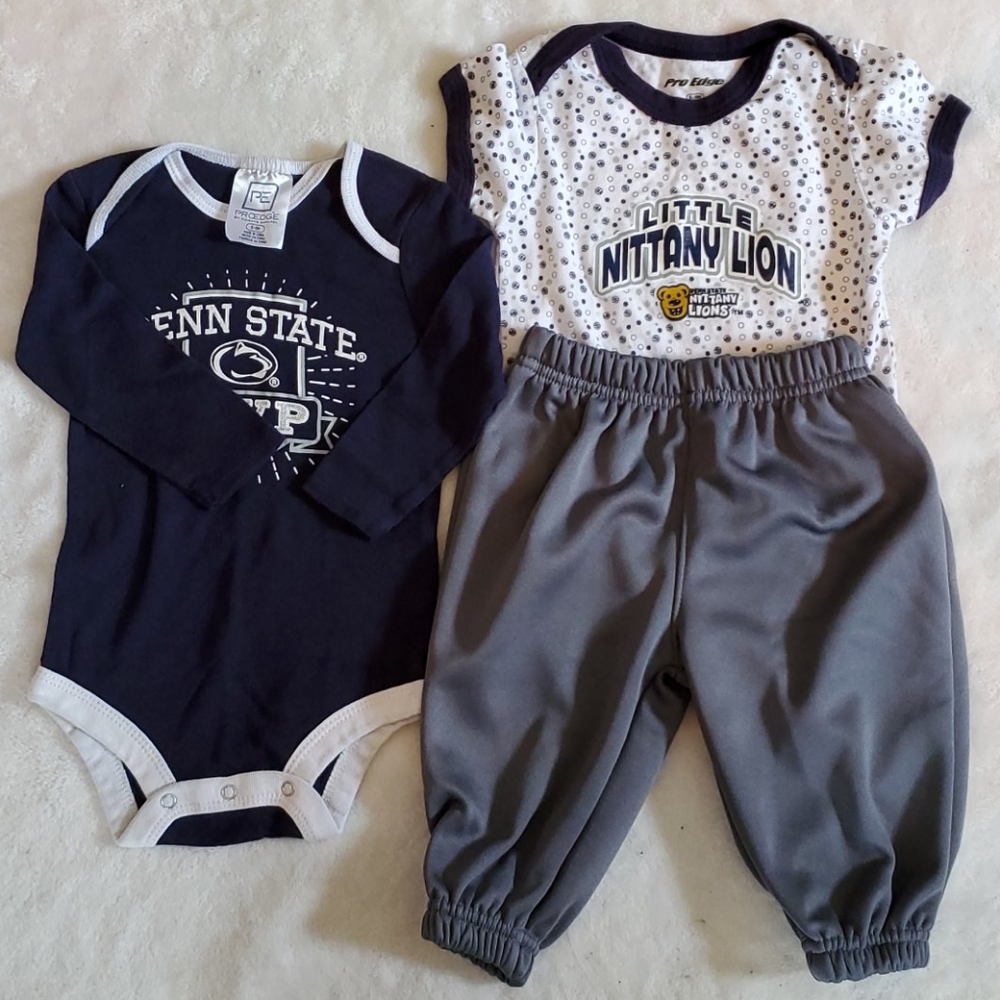 Genuine Penn State onesies & joggers 6-9 months